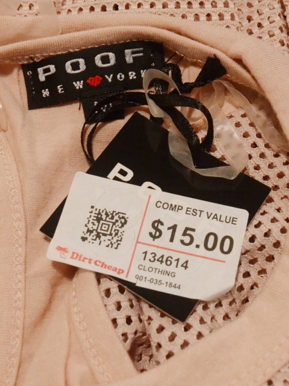 NWT POOF Women's Size M Cropped Mesh Pullover Cover-up - Picture 3 of 3